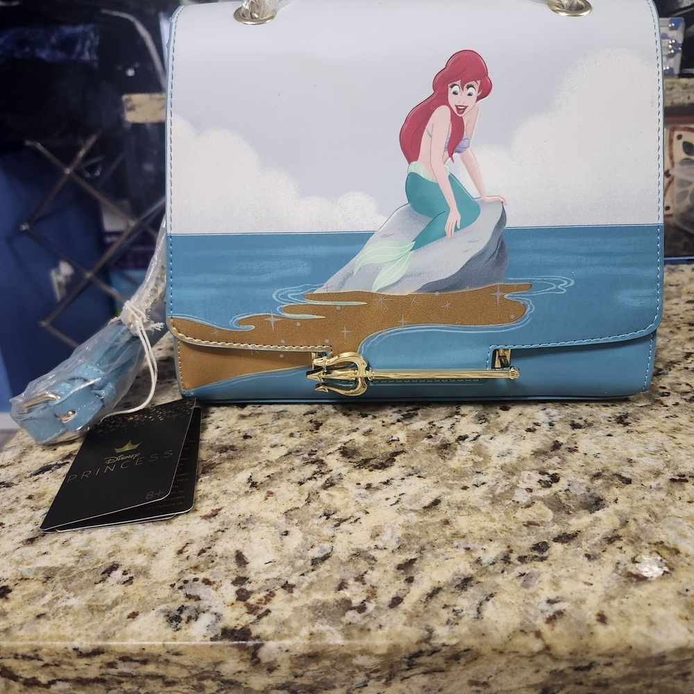 Disney Princess Ariel Blue and White Bag